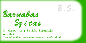 barnabas szitas business card