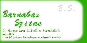 barnabas szitas business card